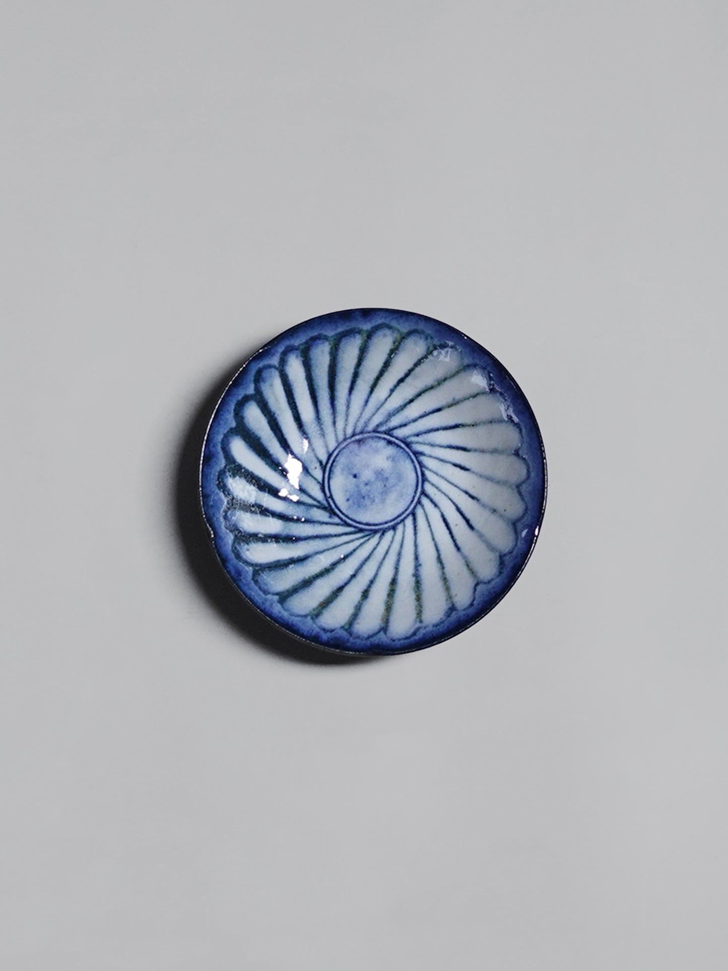 藍染白菊 6吋深皿