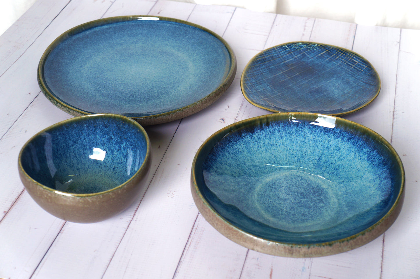 日式滄藍目上釉5吋碗