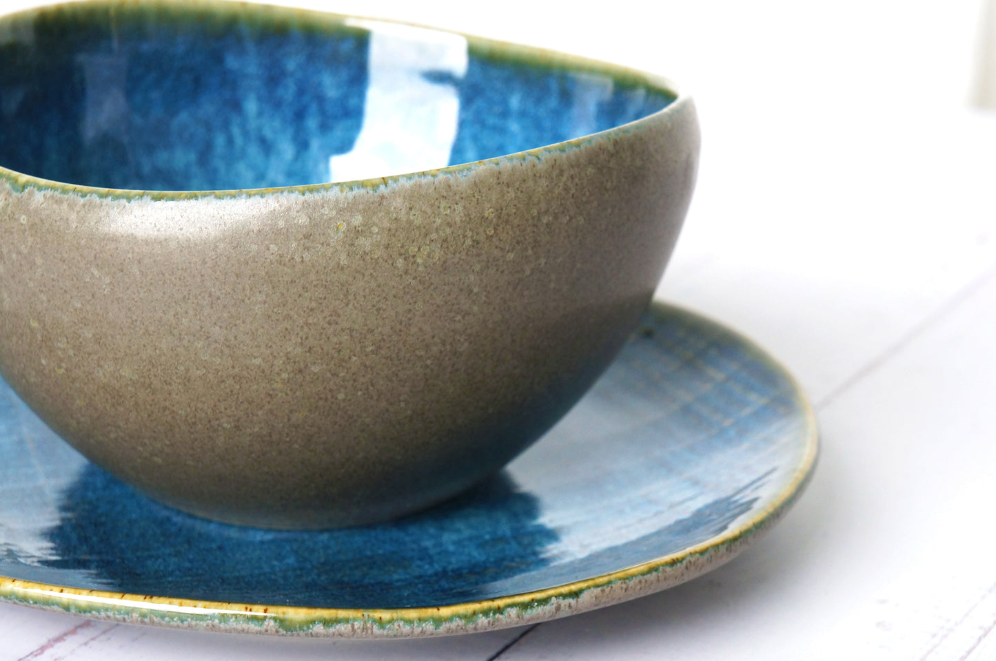 日式滄藍目上釉5吋碗